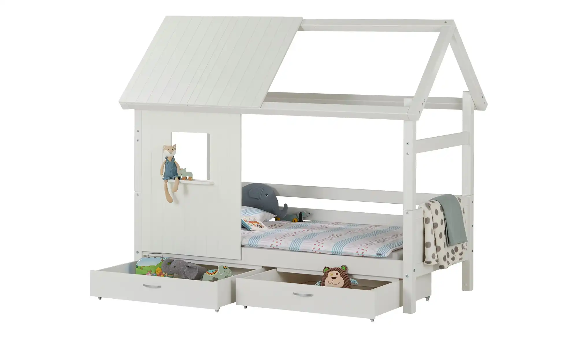 FLEXA Kojenbett mit Dachaufbau Hygge