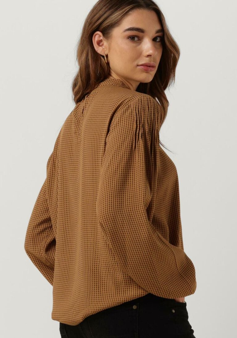 MOS MOSH bruine mos mosh blouse fina pepita blouse
