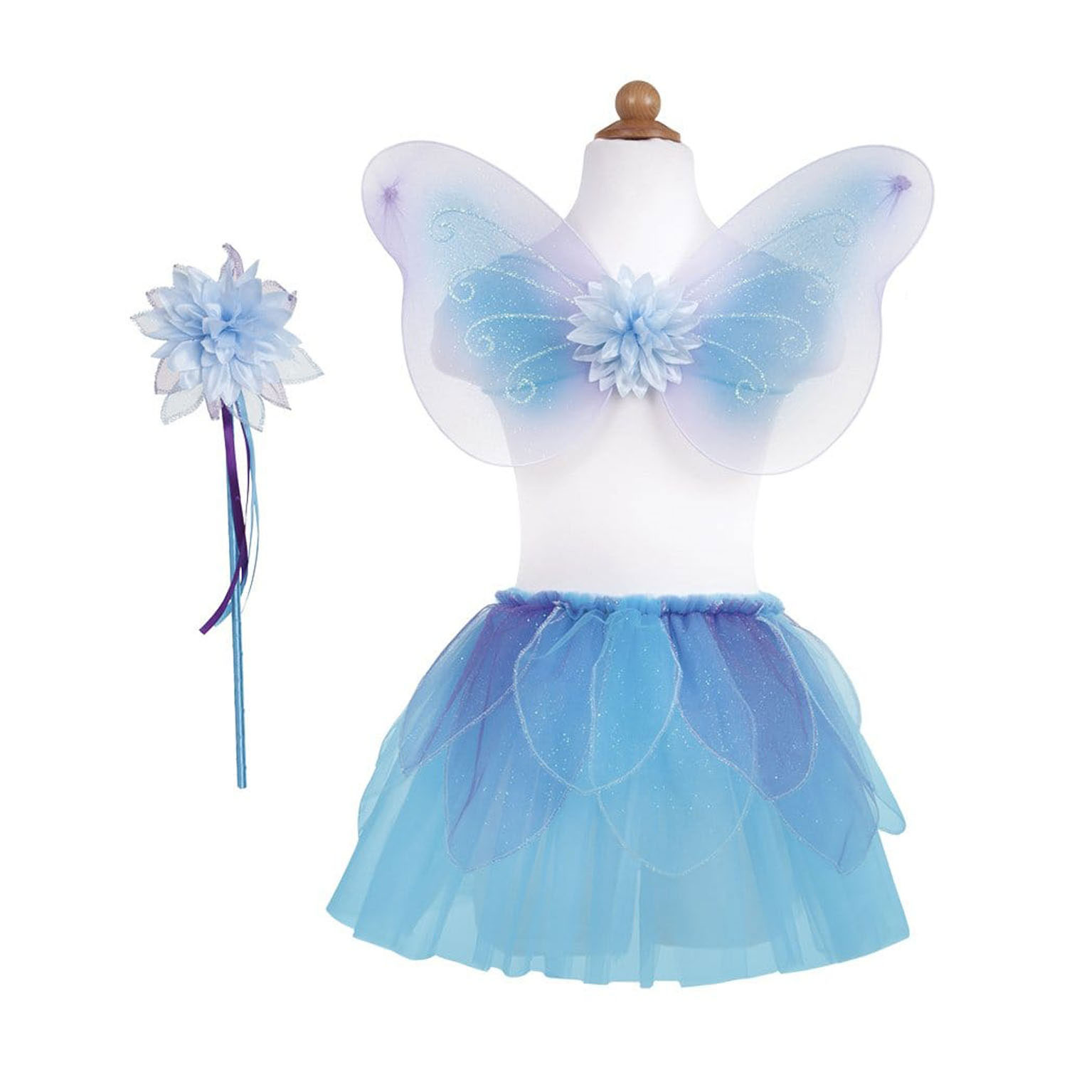 Verkleedset Fee Blauw, 4-6 jaar