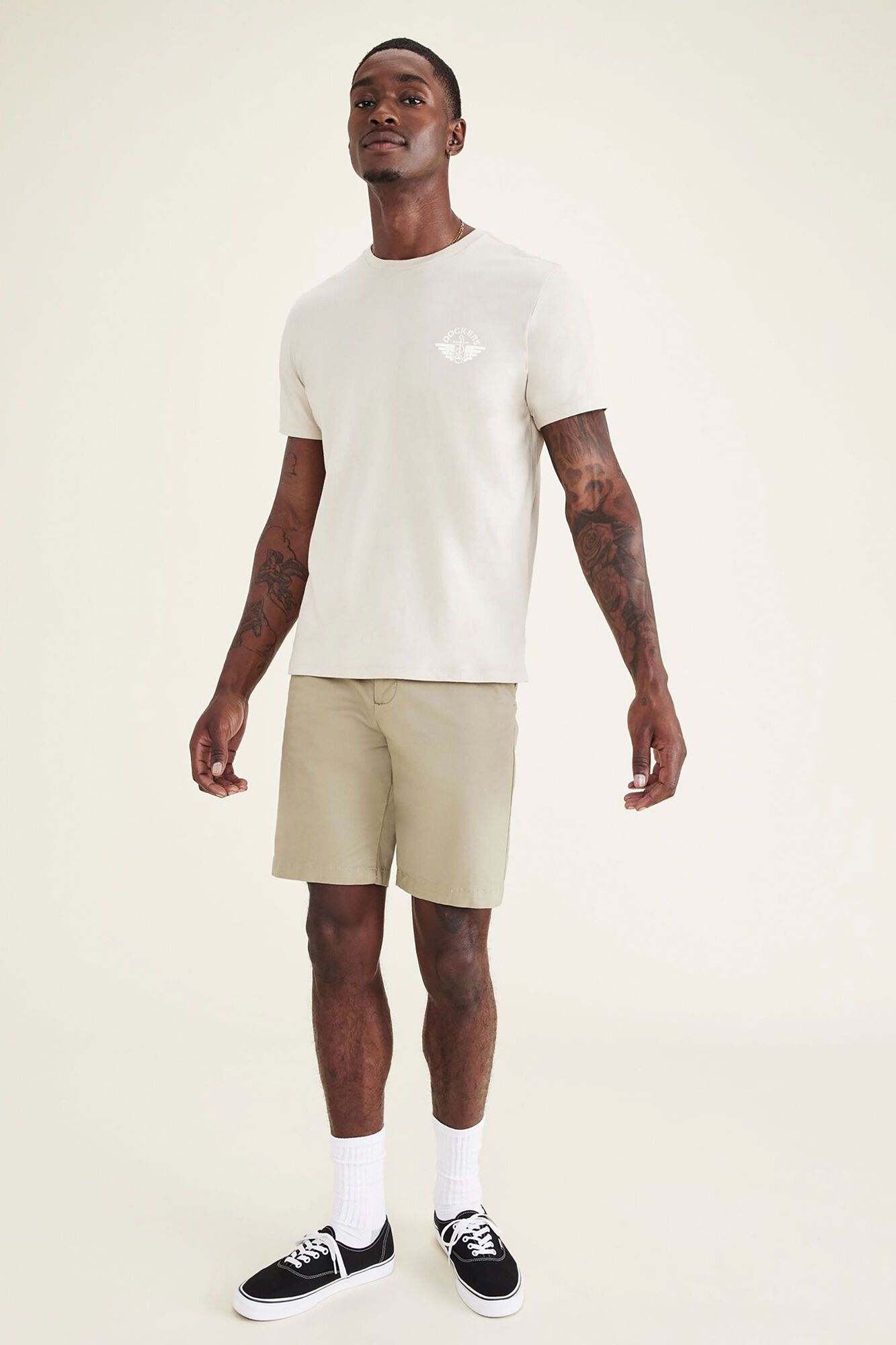 Camiseta Slim Fit com Logo - Marfim