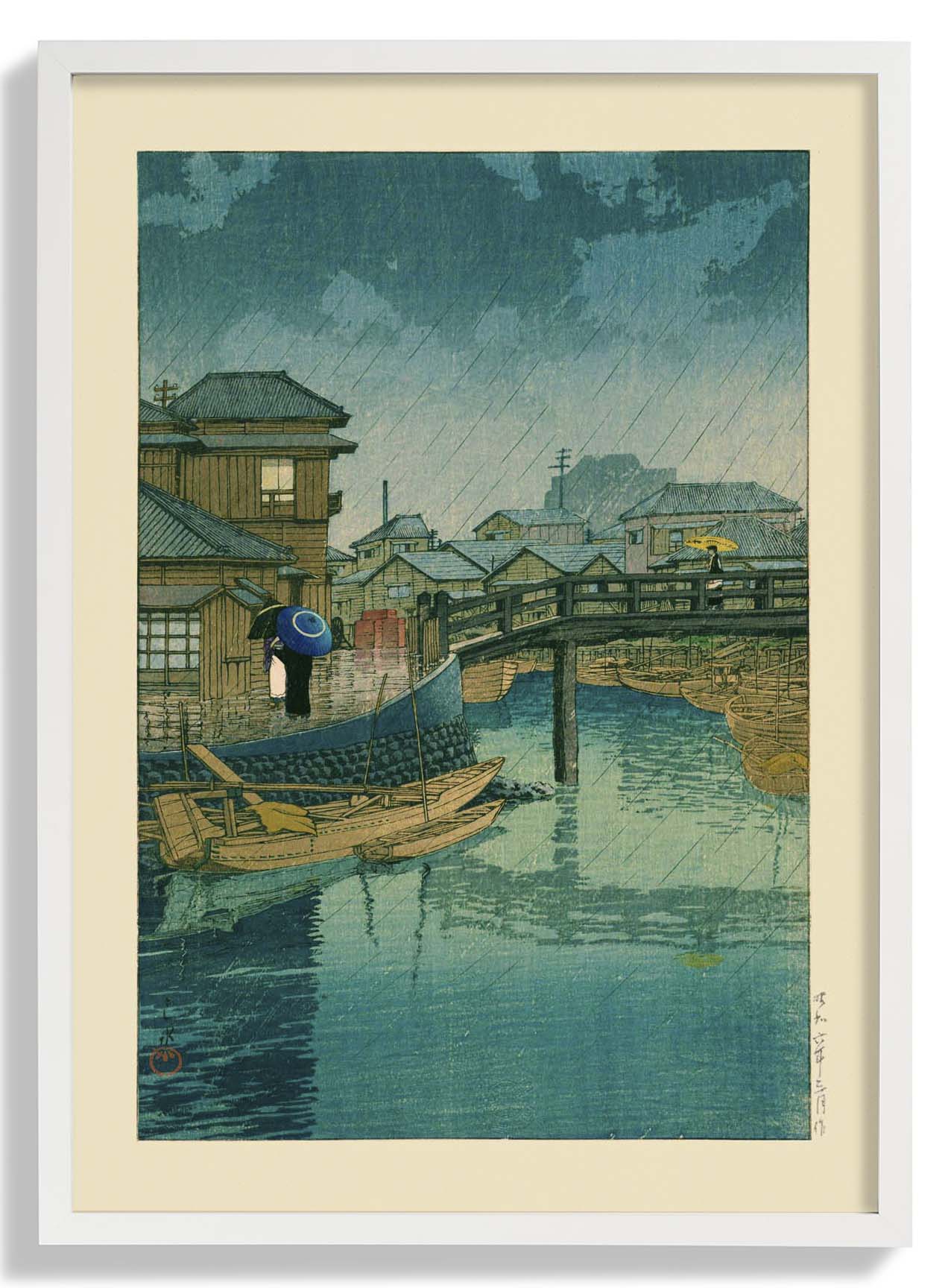 Shinagawa Kunstdruck von Hasui
