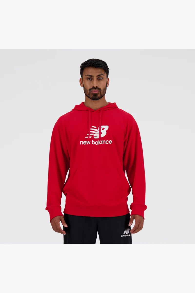New Balance Sport Essentials Stacked Logo French Terry Herren Hoodie