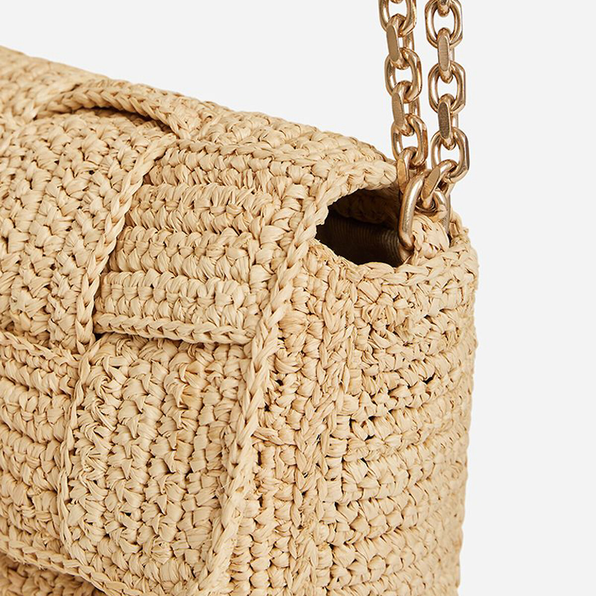 VANESSA BRUNO<br>Bolsa de ráfia Moon