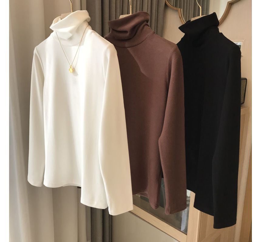 Fairy Essential - T-shirt met lange mouwen en mockneck, effen