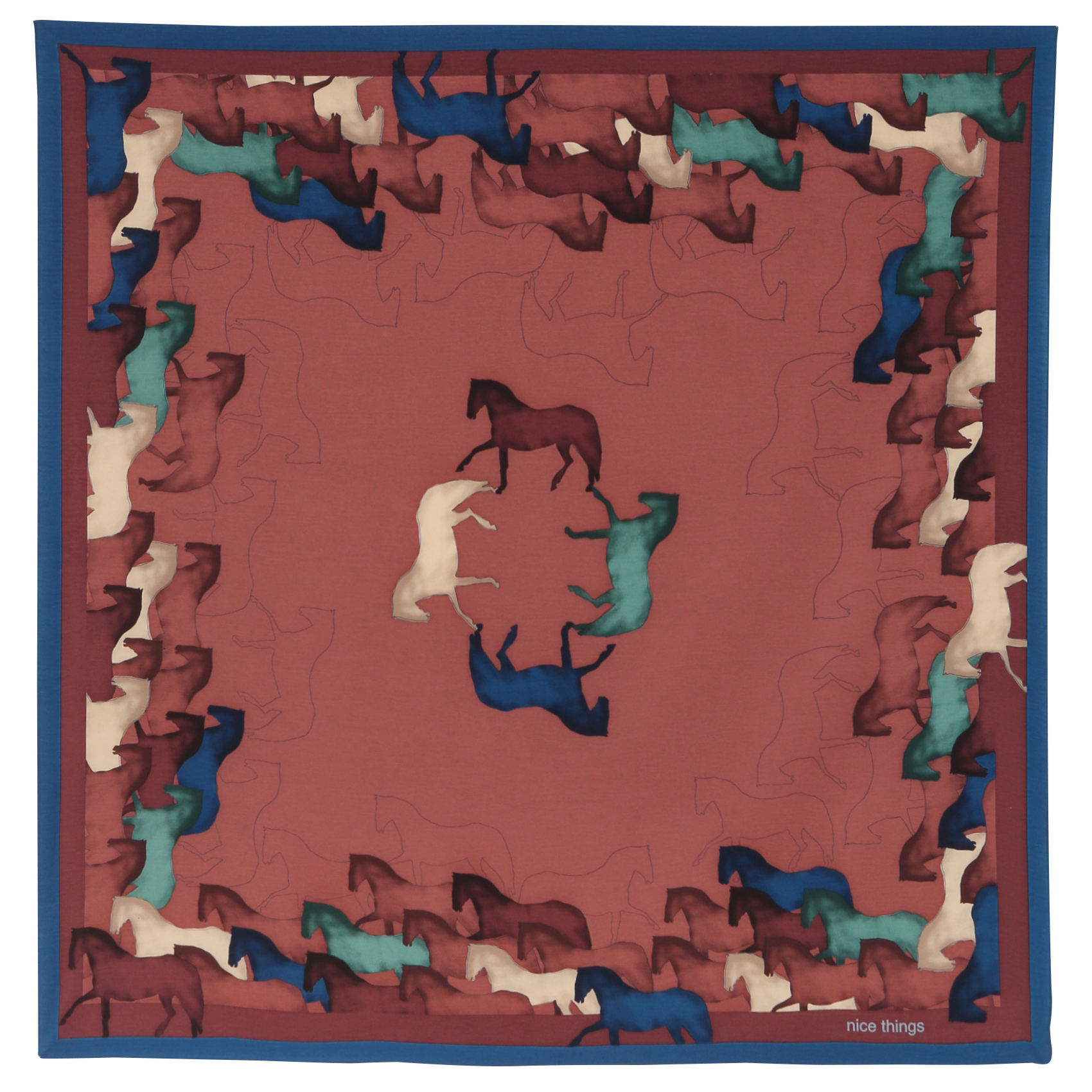 Foulard imprimé| Marron