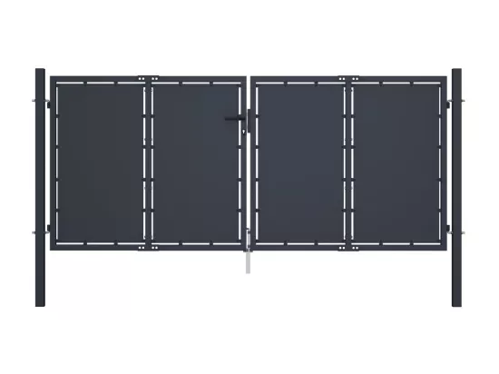 Portail de jardin Acier 300x125 Anthracite