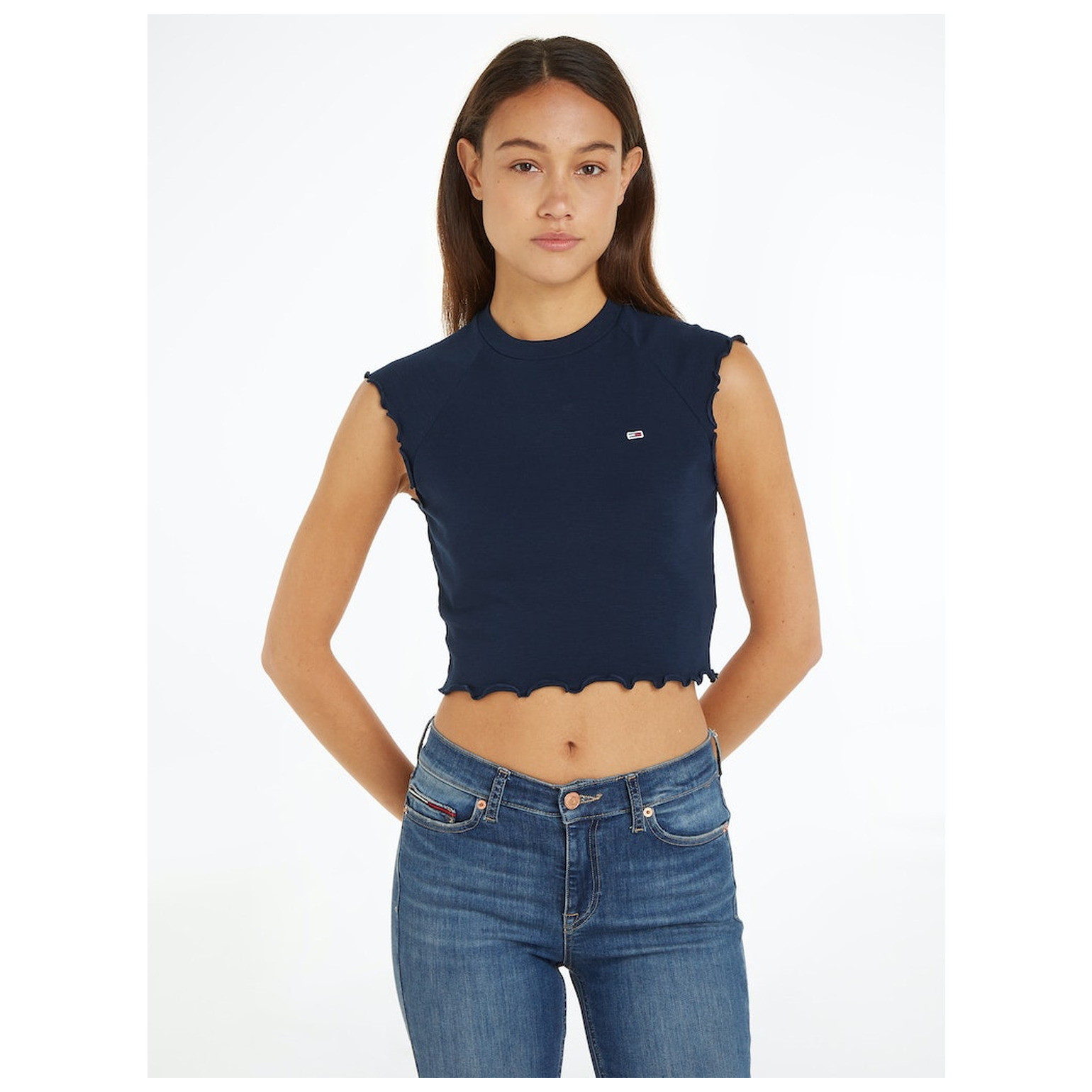 Tommy Jeans TJW SLIM CRP BABYLOCK RIB TEE