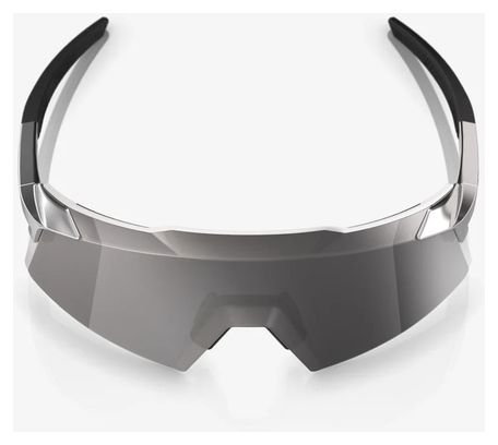 Lunettes 100% Aerocraft Gloss Chrome / Verres HiPER Silver Mirror