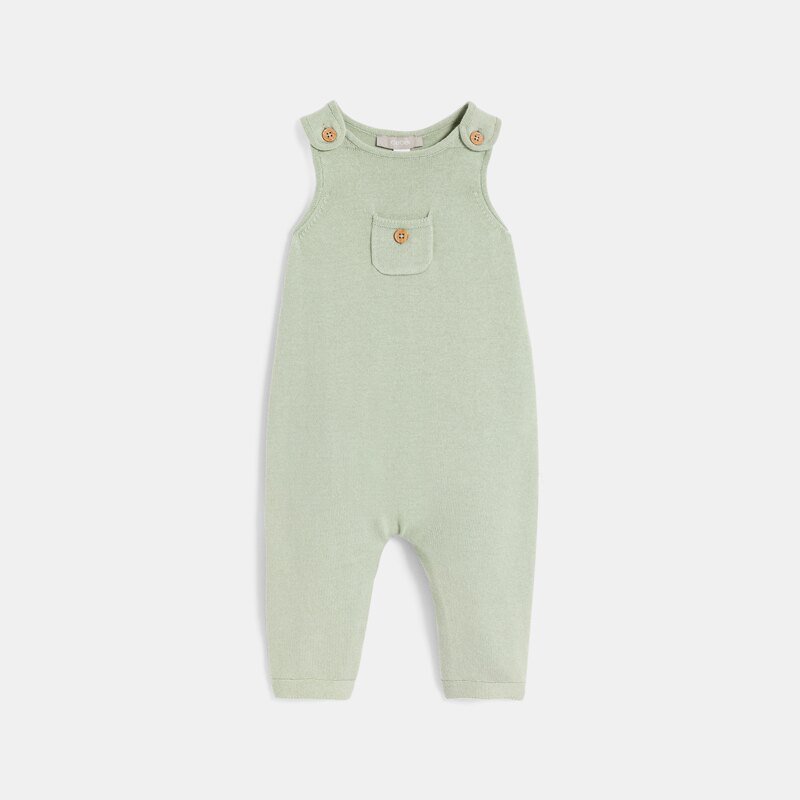 Combinaison maille tricot et body vert bébé fille Vert