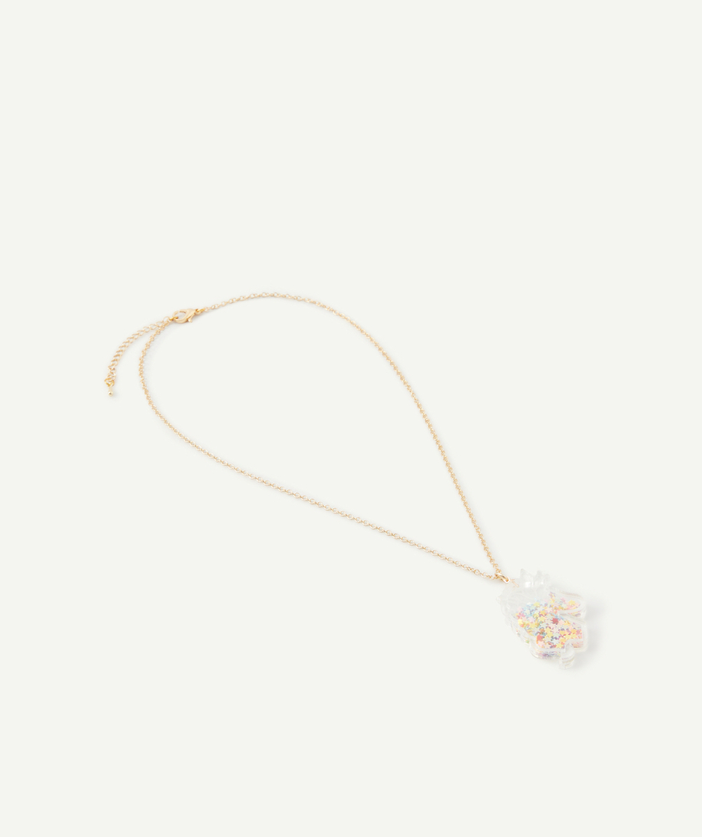 COLLIER FILLE COULEUR DORÉE AVEC LICORNE