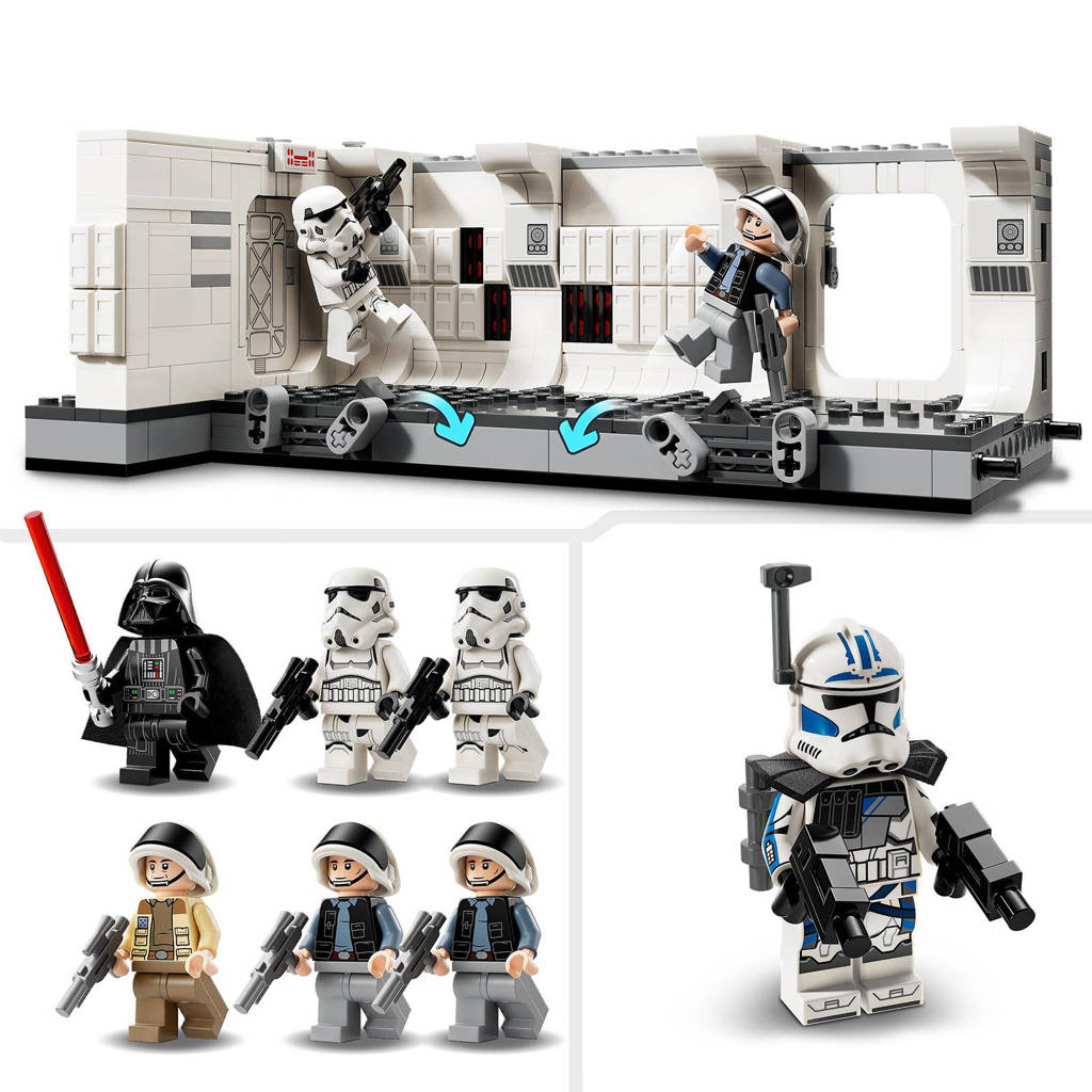Mooie diorama, minder om mee te spelenAan boord van de Tantive IV Bouwbare speelgoed Set voor Rollenspellen 75387