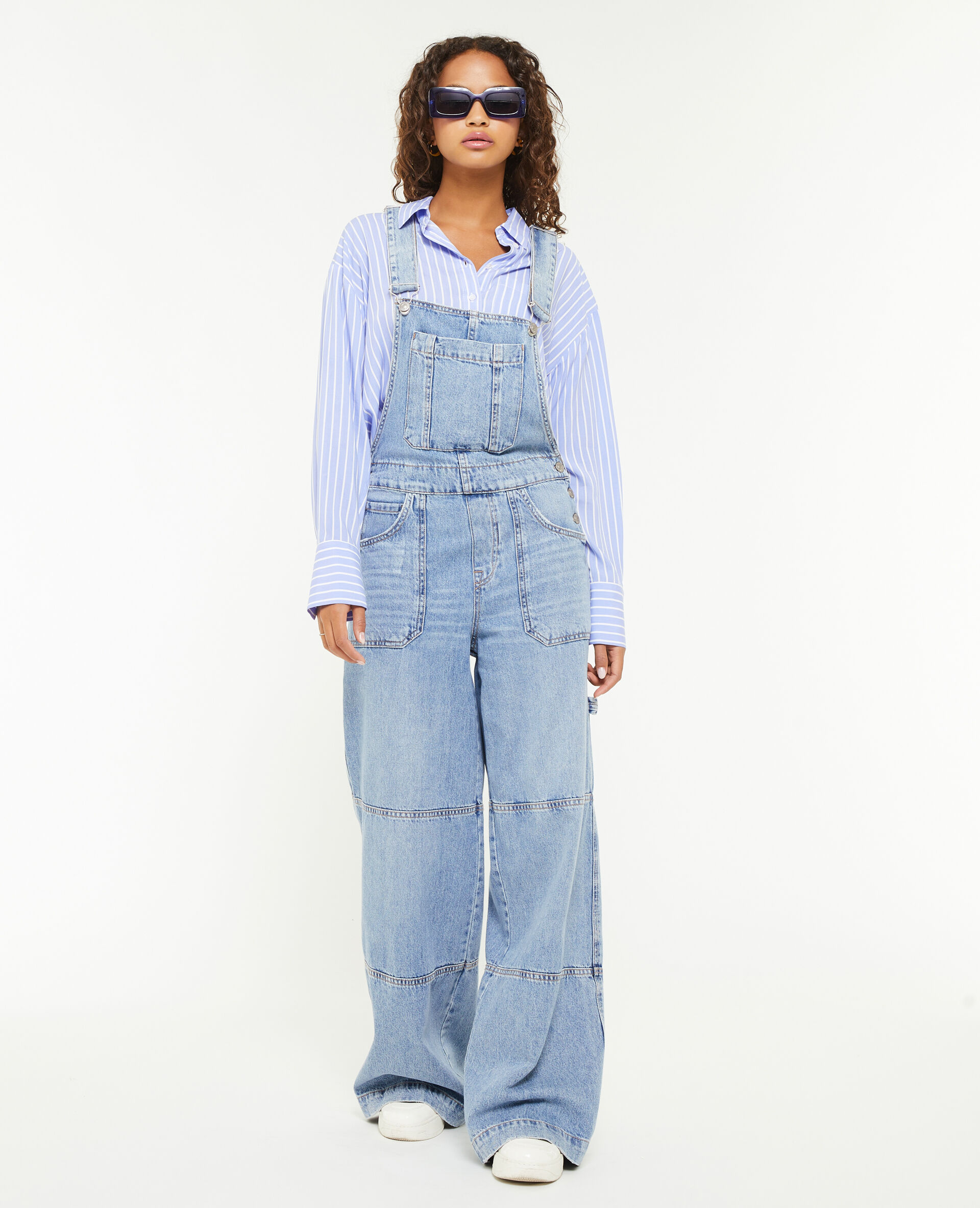 Salopette en jean baggy - Bleu
