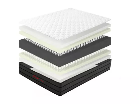 Matelas 140x190 cm INRE Très épais 25 cm Mousse mémoire de forme, Réversible Soutien Parfait, Hypoallergénique