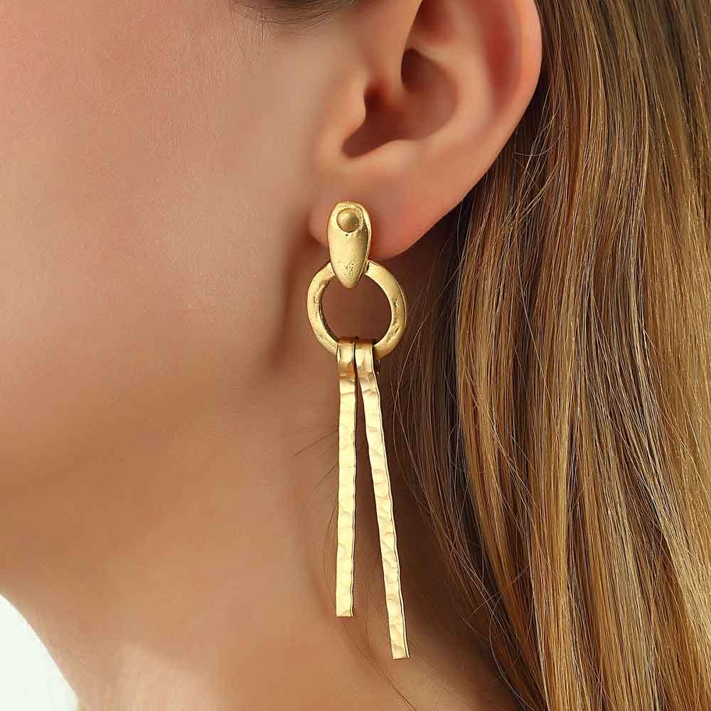 Boucles d'oreilles - Laiton plaqué or