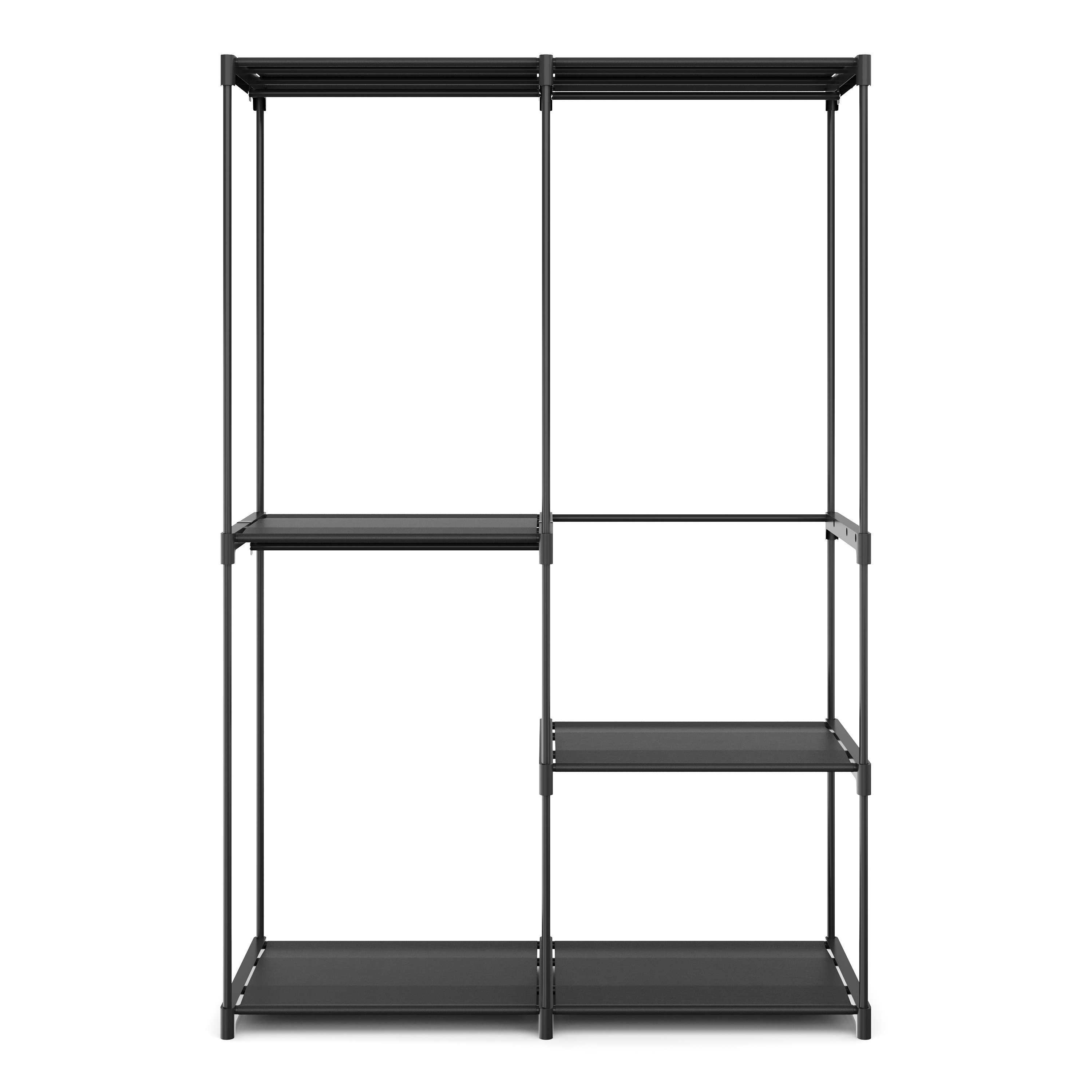 Garderobe Kleiderständer 143 x 186 cm schwarz