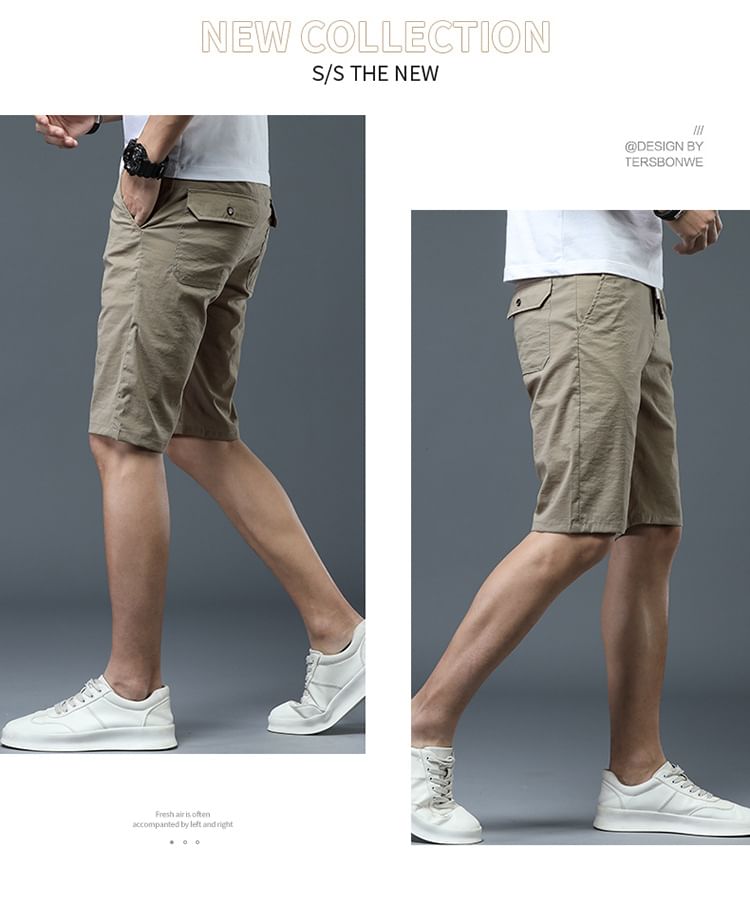Lefitt - Mid Rise Plain Shorts