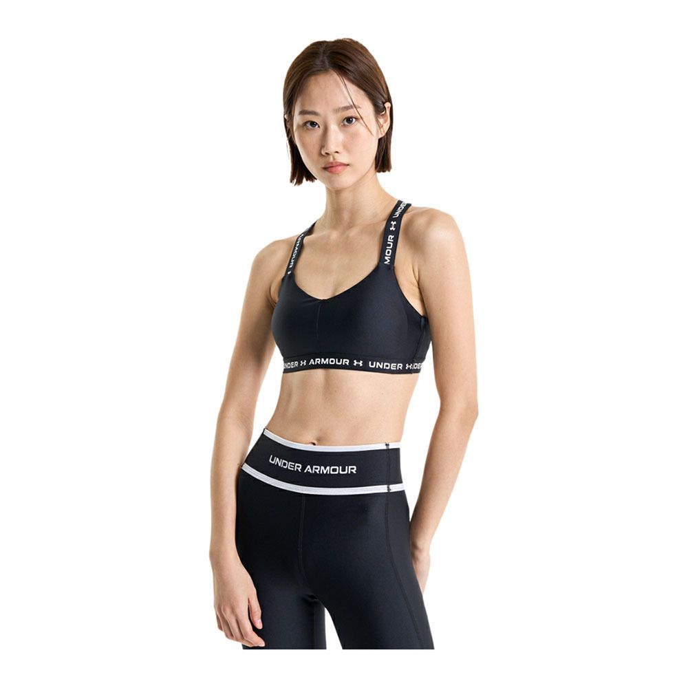 Under Armour UA CROSSBACK LOW - Brassière Femme black/white/white
