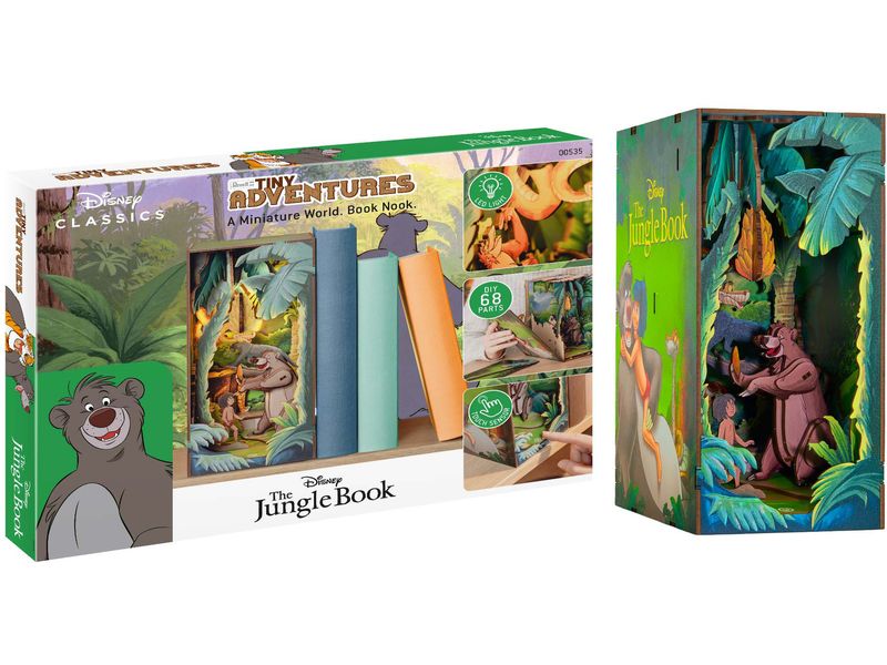 Revell Bausatz Disney The Jungle Book Zauberhafte Miniaturwelt mit LED-Beleuchtung für Ihr Bücherregal