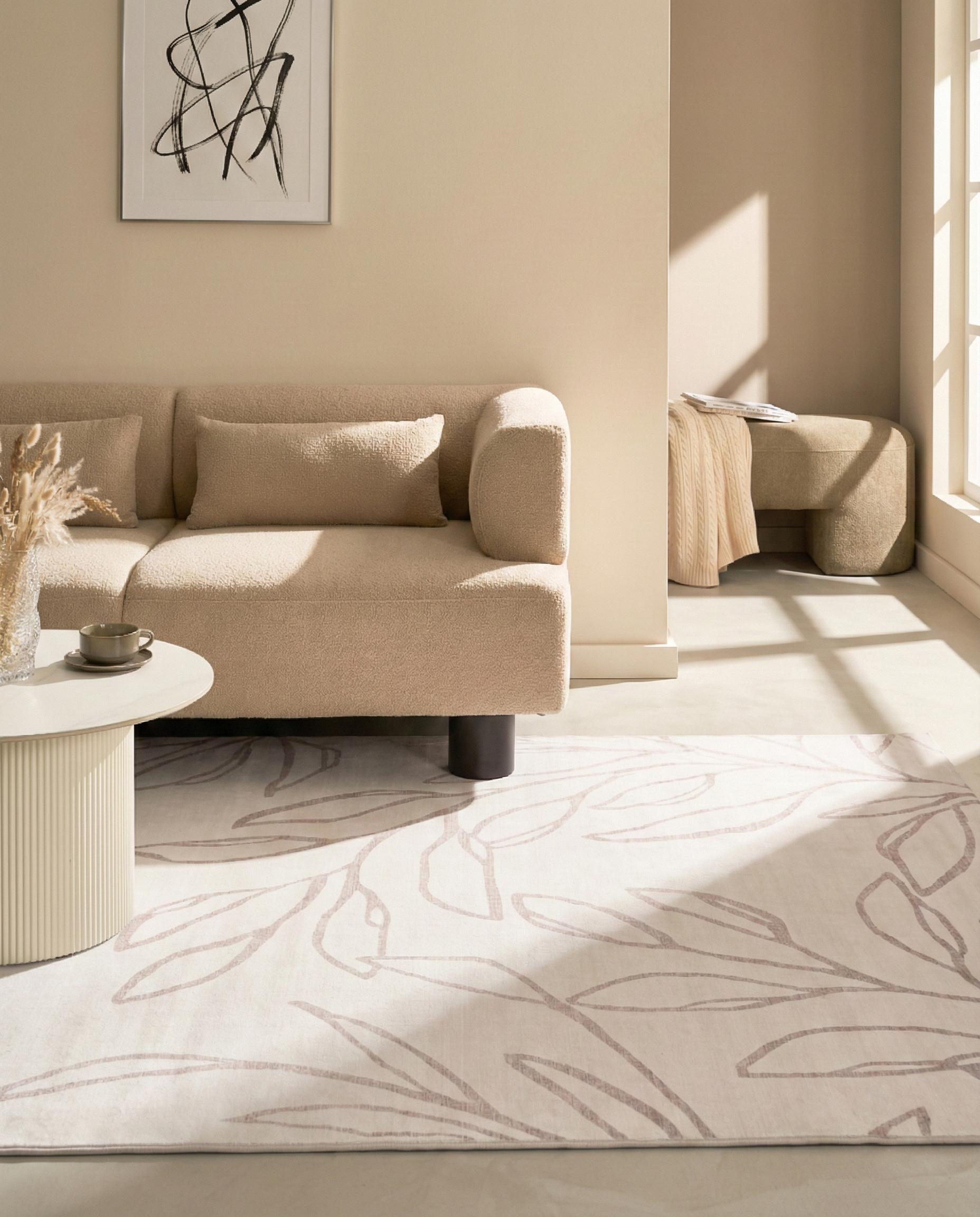 Vloerkleed BISMIL Lichtbeige 200 x 300 cm