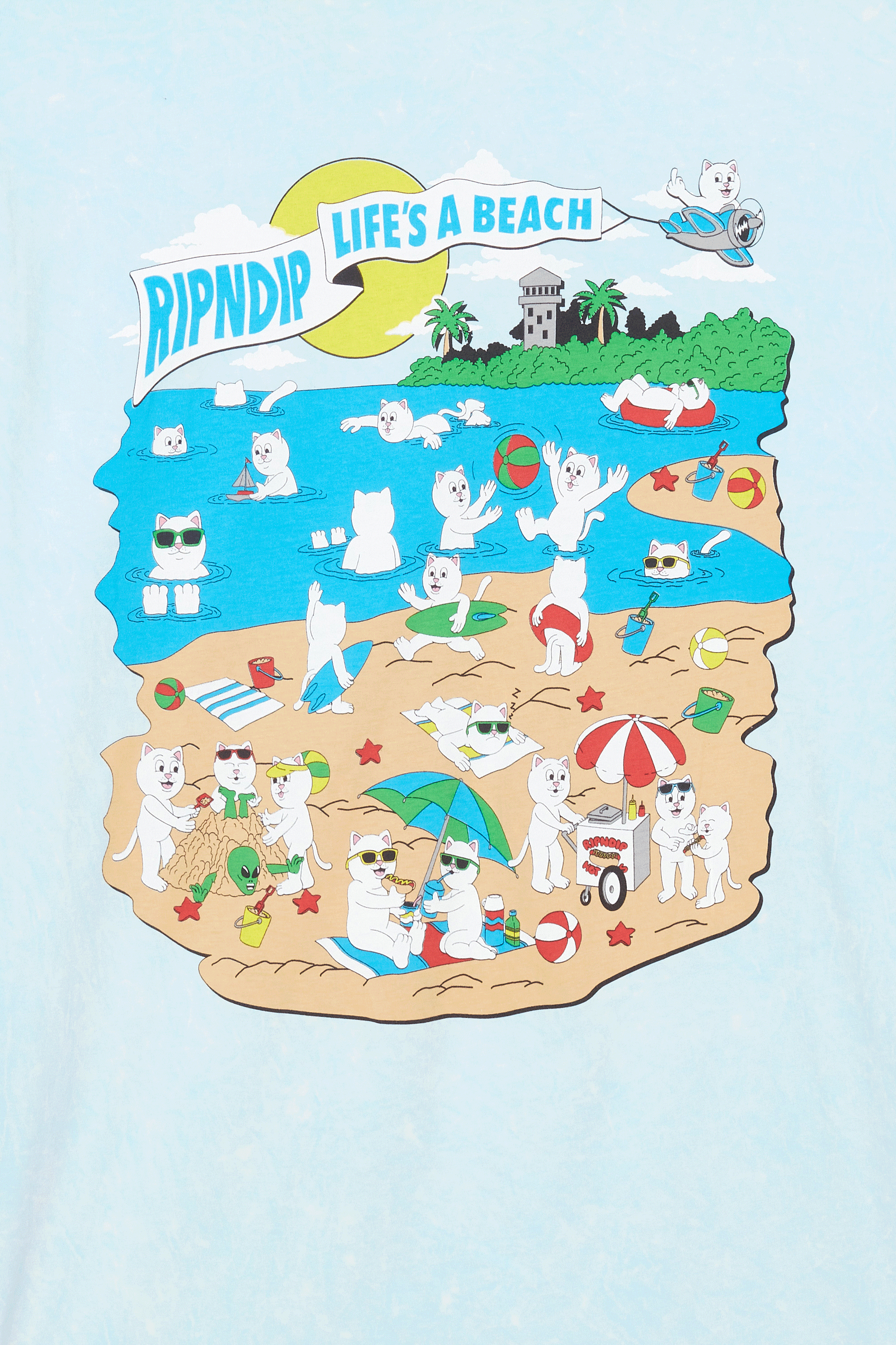 RIPNDIP T-shirt Lifes A Beach Bleu