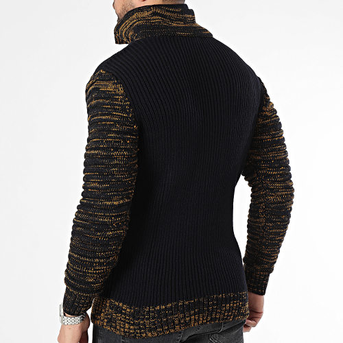 Pull Col Amplified Noir Camel