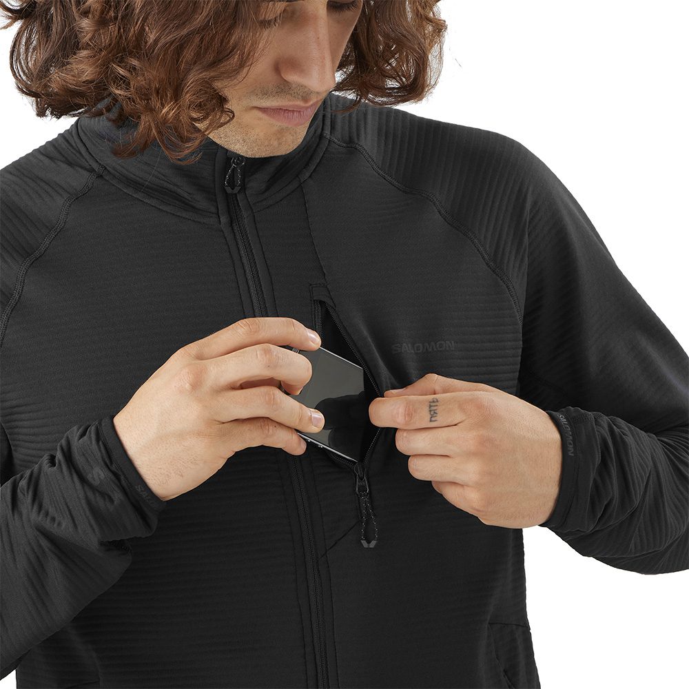Salomon Essential Lightwarm Midlayerjacke Herren schwarz