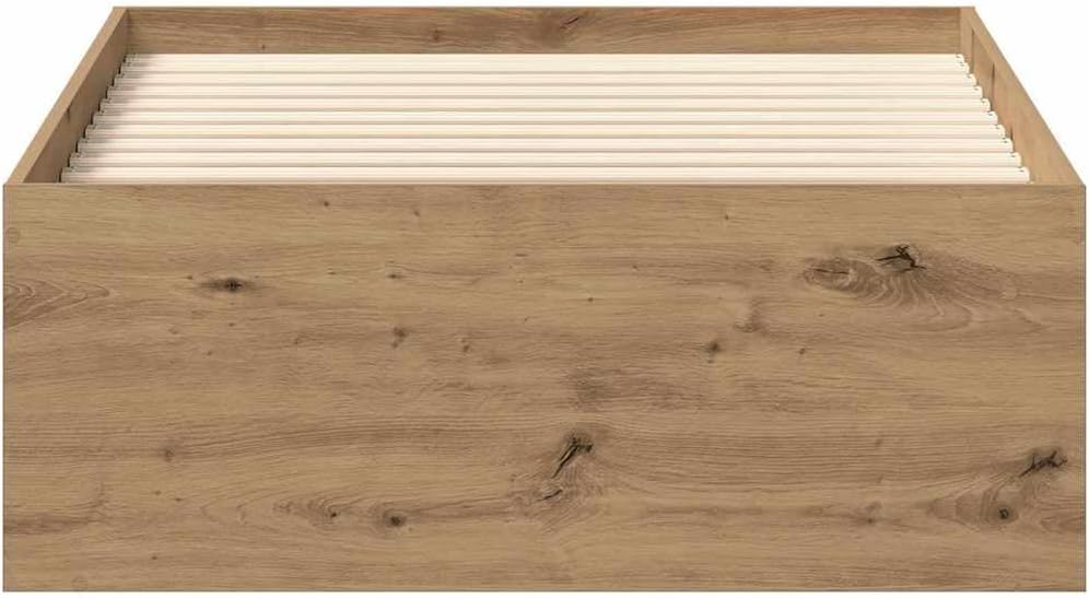 vidaXL Bettgestell ohne Matratze Artisan-Eiche 90x190cm Holzwerkstoff, Bettrahmen, Bett, Einzelbett, Schlafzimmermöbel, Lattenrost, Schlafzimmerbett