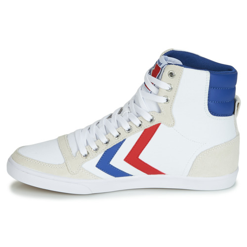 hummel - SLIMMER STADIL HIGH - Blanc / Bleu / Rouge