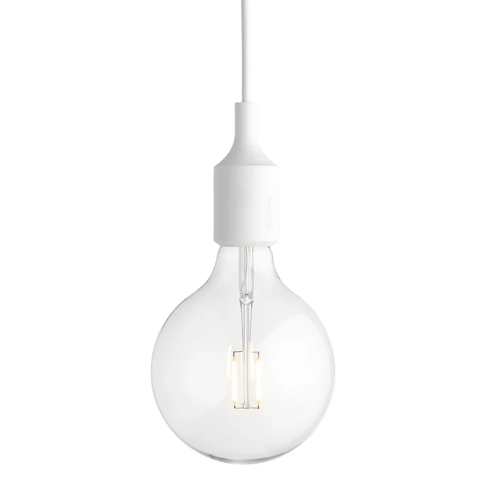 Muuto - Socket E27 LED-Pendelleuchte, weiss