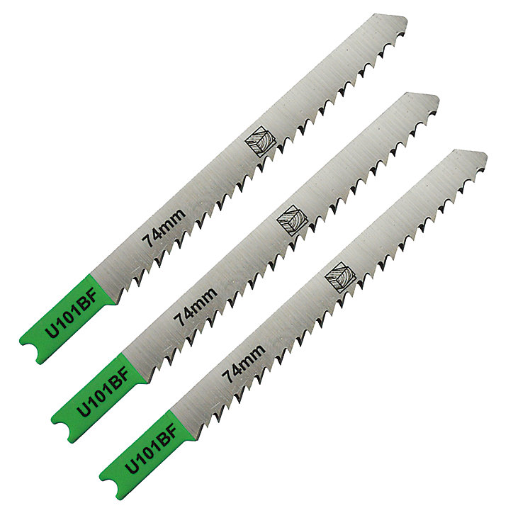3 lames de scie sauteuse U droite propre Bois dur L. 100 mm