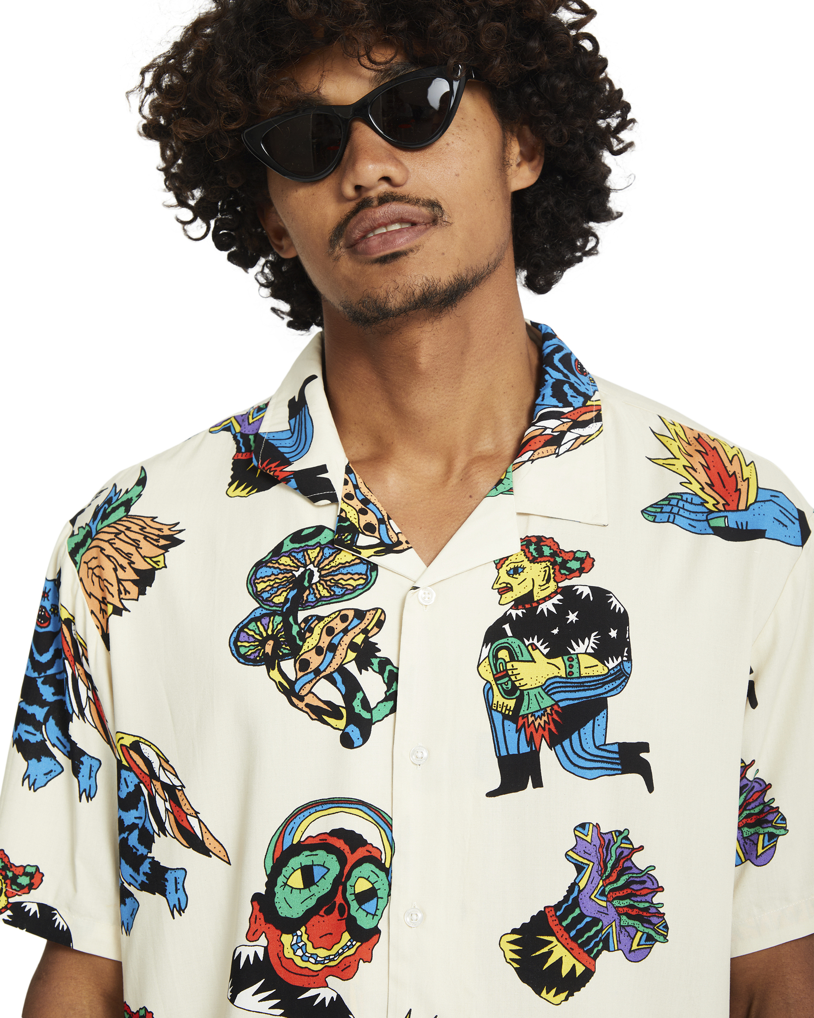 Volcom FA Bob Mollema SS Woven Light Beige