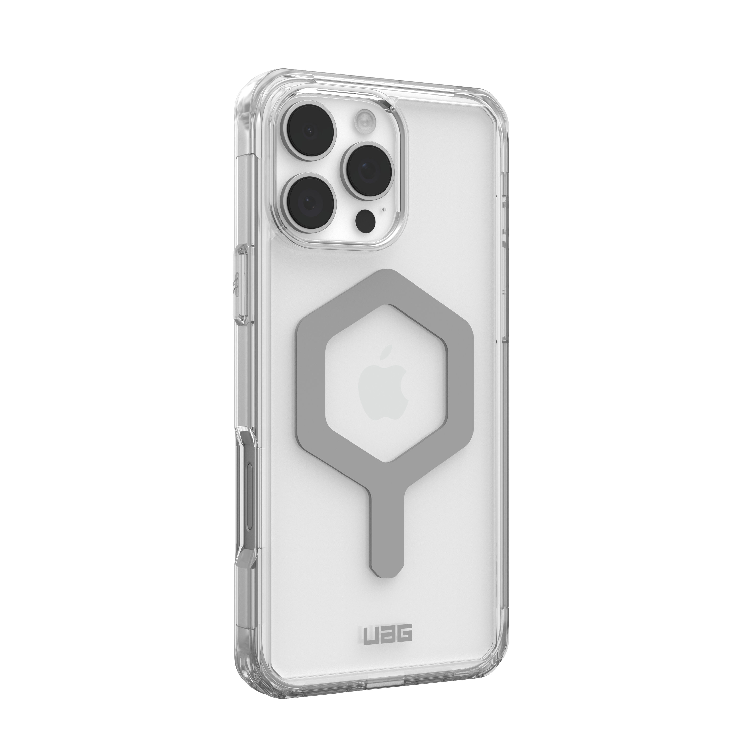 iPhone 16 Pro Max MagSafe Hybrid Schutzhülle Plyo (114481114333) - Transparent (Silber)