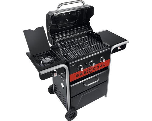 Char-Broil Gasgrill Houtskoolgrill Hybride Grill Gas2Coal 2.0 330 133,4 x 62,9 cm 3-pits