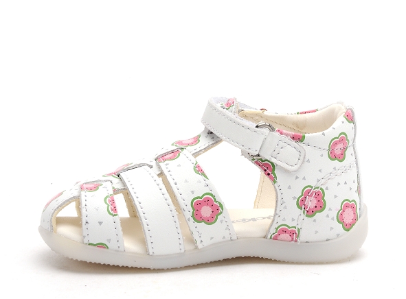 Kickers nu pieds bebe bigflo blanc