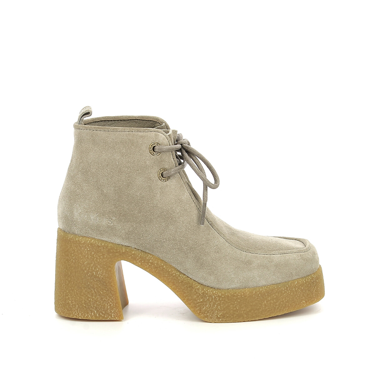 KICKERS<br>Botas de couro com salto Kick Claire