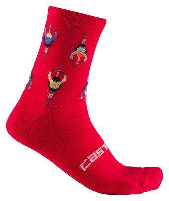 Chaussettes Castelli Aperitivo 15 Rouge