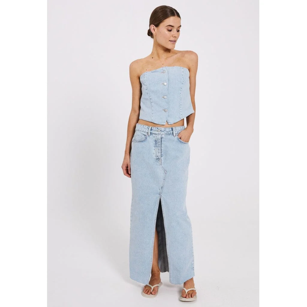 NORR Ninni Maxi Denim Skirt