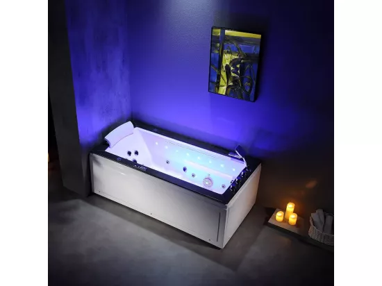Baignoire Balnéo LORD SOLO MAX Black DROITE - 1 Place ARCHIPEL® 180X90