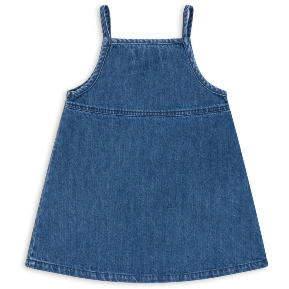 Køb Konges Sløjd x Luksusbaby Denim Blue Magot Strap Kjole GOTS