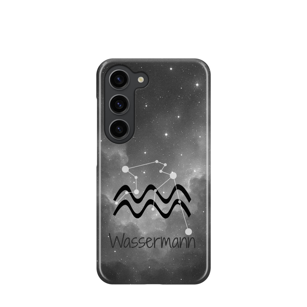 Samsung Galaxy S23 5G Kunststoff Hülle Wassermann 4 - Grau
