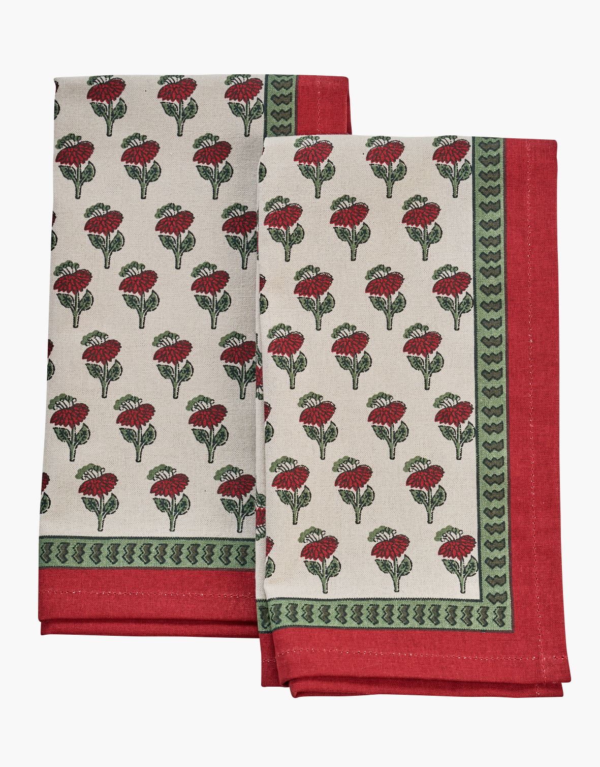 2pk tøyserviett rød - 45x45 cm