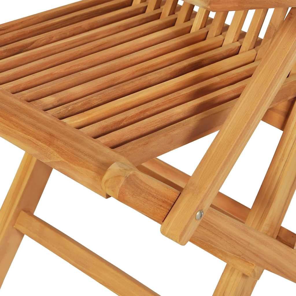 vidaXL 7-TLG. Garten-Essgruppe Teak Massivholz
