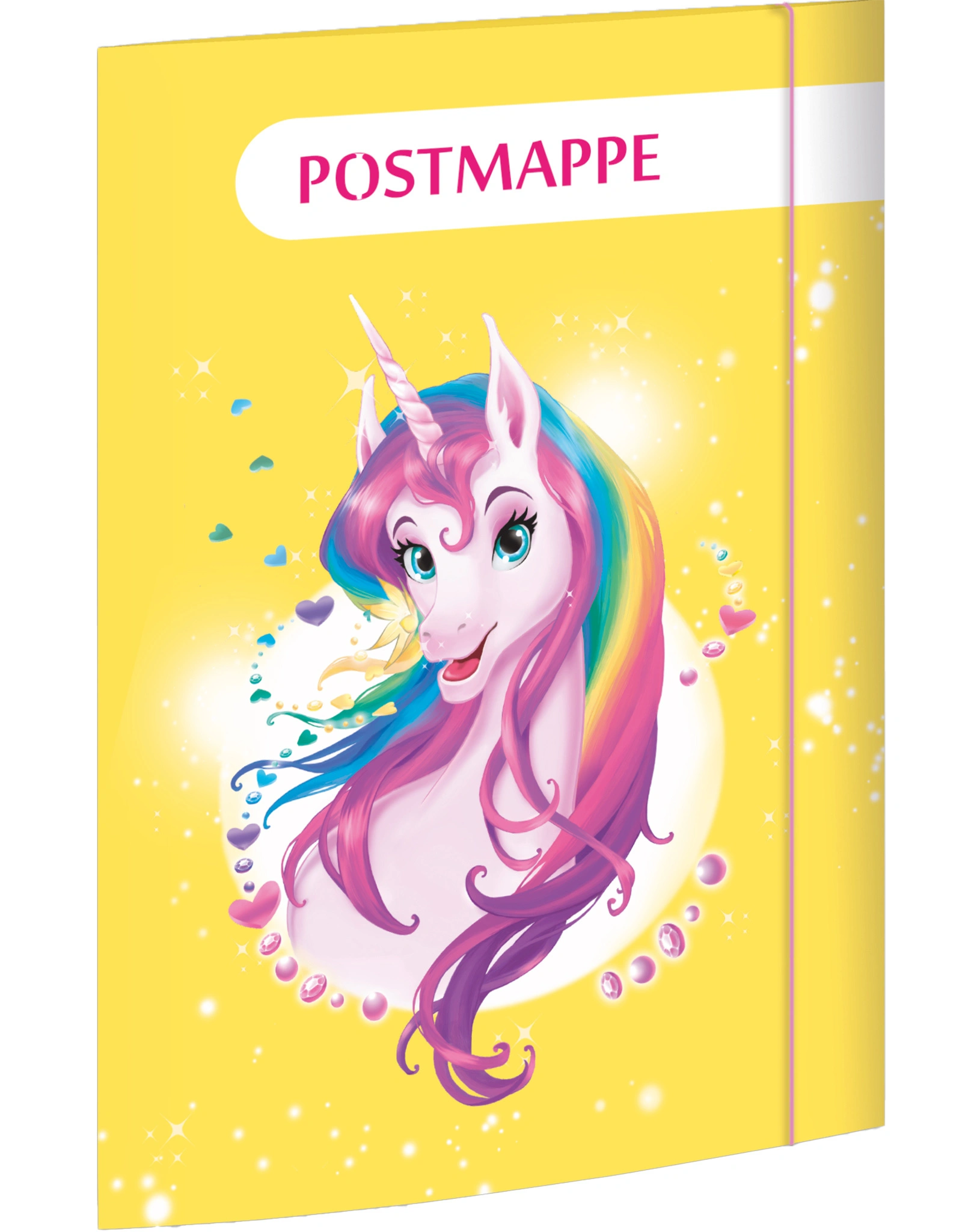 Postmappe EINHORN (24x33) A4 in gelb