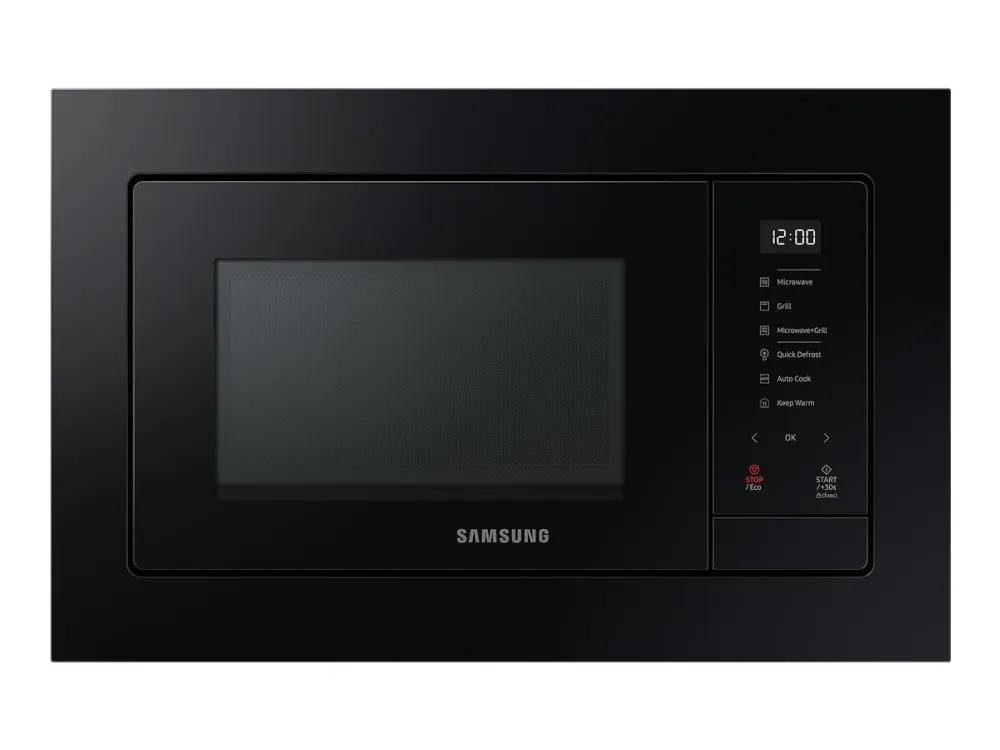 Samsung MQ7000A MG23A7318CK - Mikrobølgeovn med grill - til indbygning - 23 liter - 800 W - sort