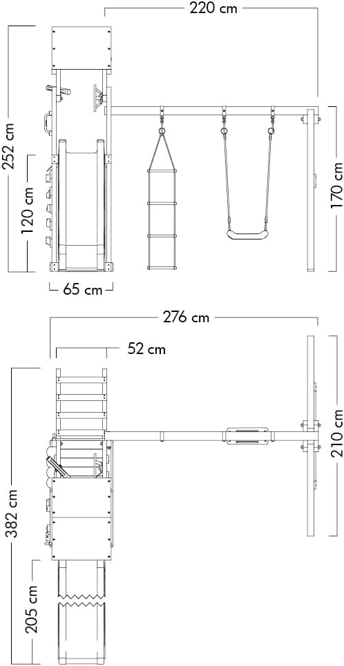Wickey Spielturm Klettergerüst MultiFlyer Light, Schaukel & Blauer Rutsche, Outdoor Kinder Kletterturm mit Sandkasten, Leiter & Spiel-Zubehör für den Garten
