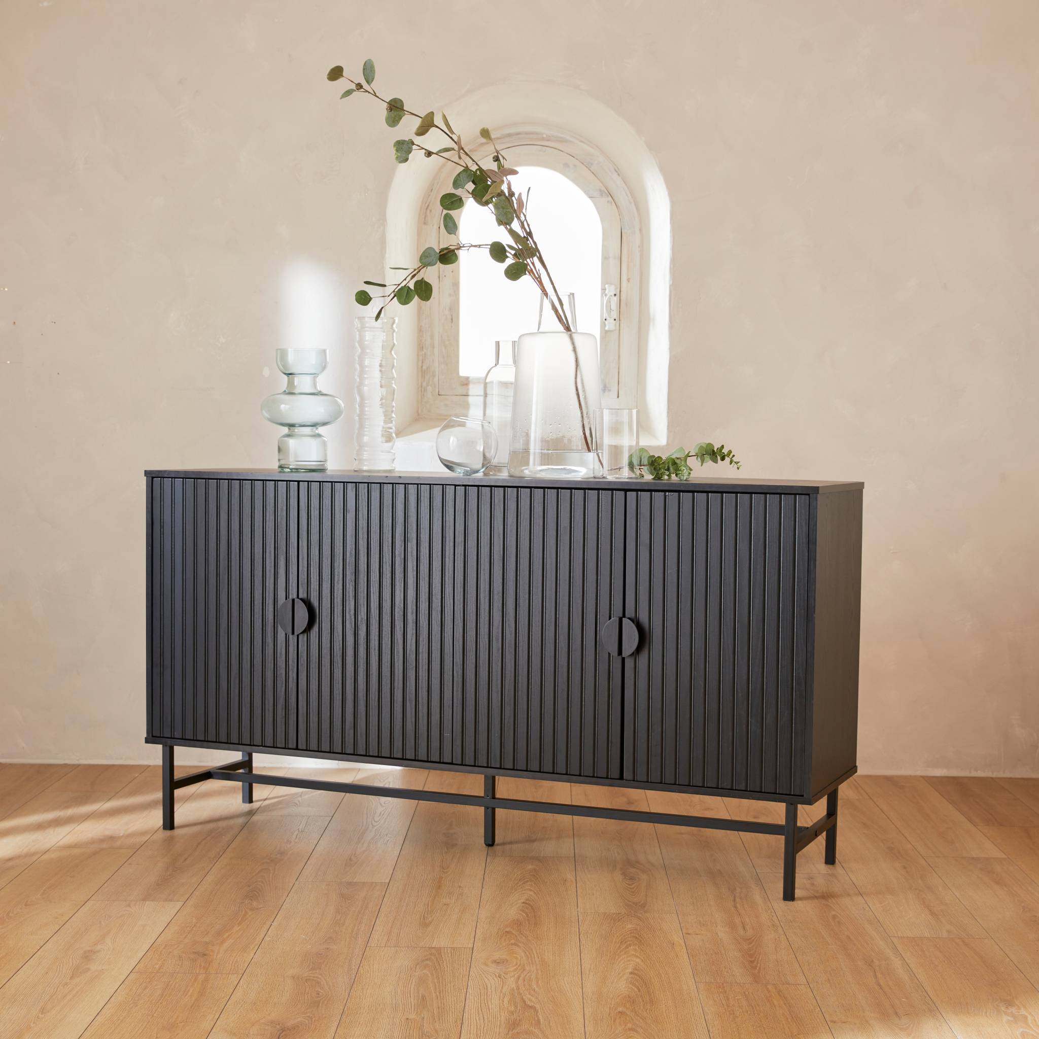 sweeek - Dressoir, L 157,5 x B 39 x H 83cm