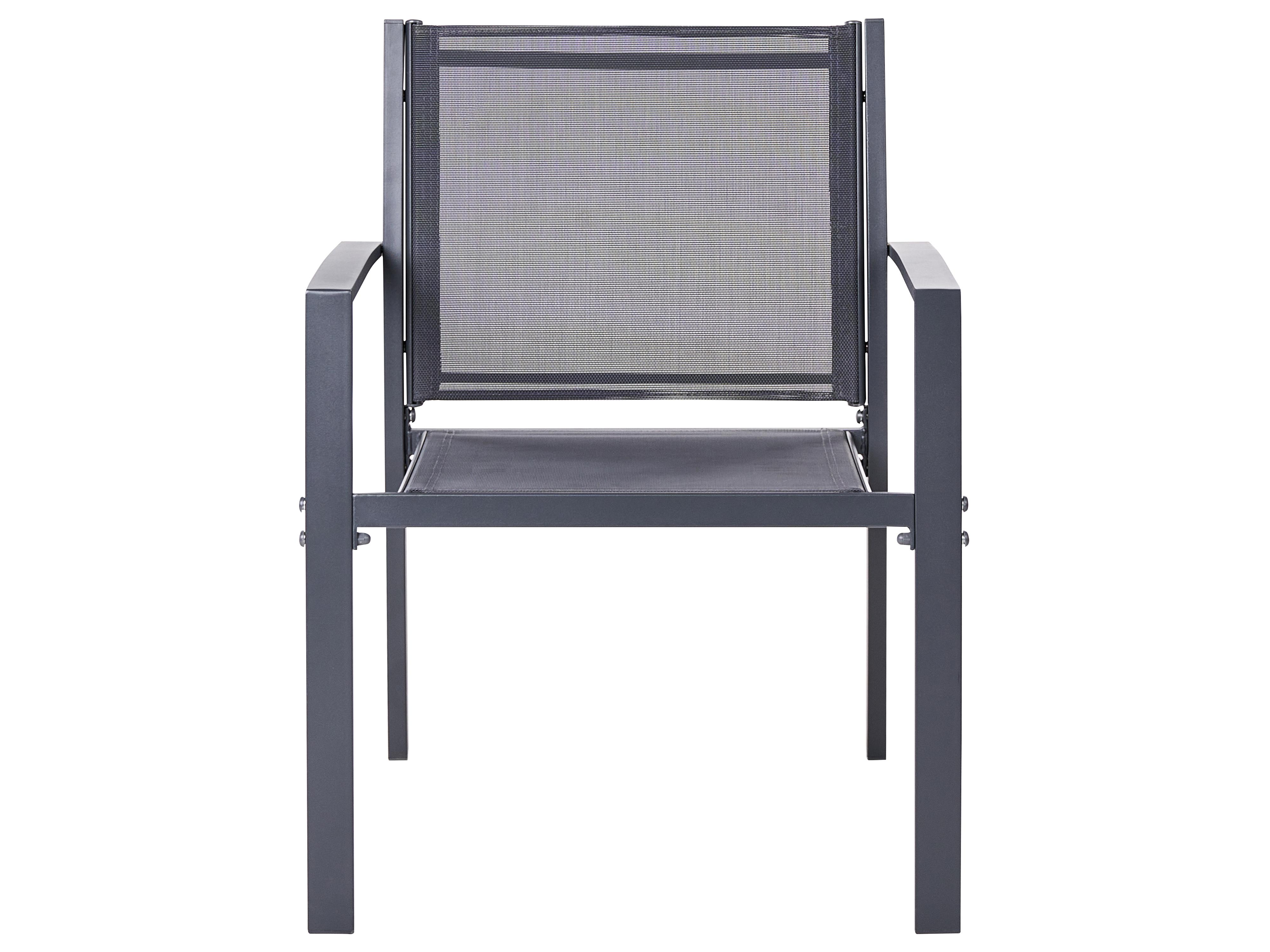 Loungeset met tafel 4-zits TAVOLETO Metaal Donkergrijs