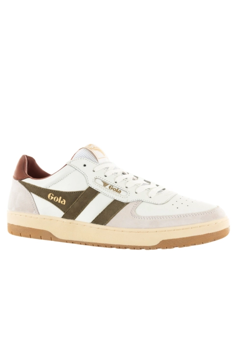 Baskets basses gola hawk white/khaki/rust