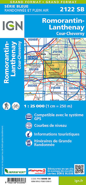 IGN - 2122 SB ROMORANTIN LANTHENAY 1 25 000