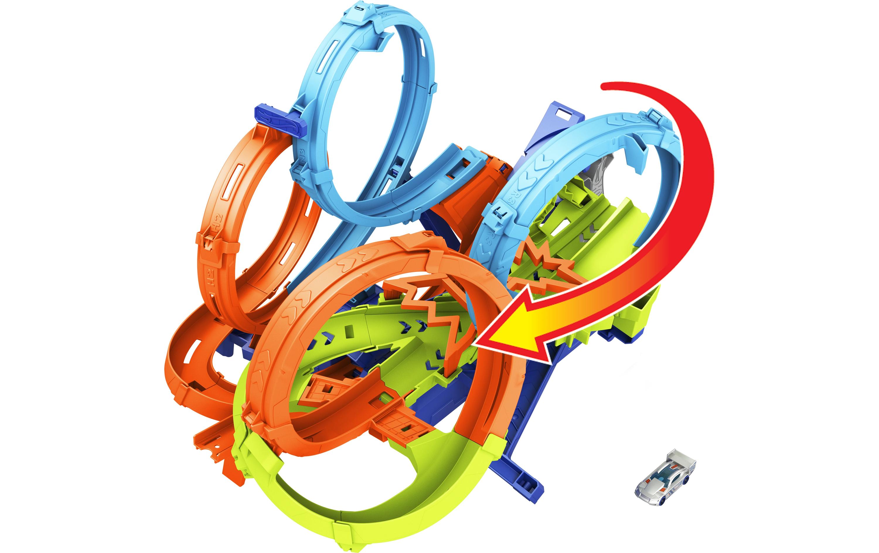 Action 4 Loopings Crash4-Loopings Crash Gefahr Trackset